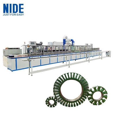 Linea automatica di rivestimento in polvere elettrostatica per l'isolamento del nucleo dello statore del motore senza spazzole